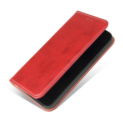 For iPhone 15 Plus Fierre Shann PU Genuine Leather Texture Phone Case(Red) by FIERRE SHANN
