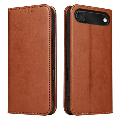 For iPhone Air Fierre Shann PU Genuine Leather Texture Phone Case(Brown) by FIERRE SHANN