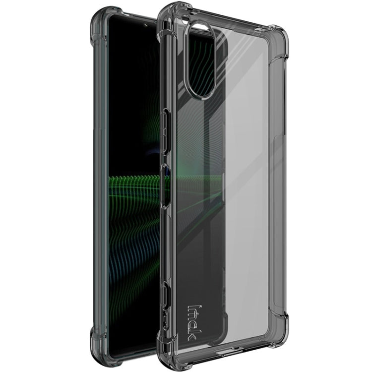 For Sony Xperia 5 V imak Shockproof Airbag TPU Phone Case(Transparent Black) by imak