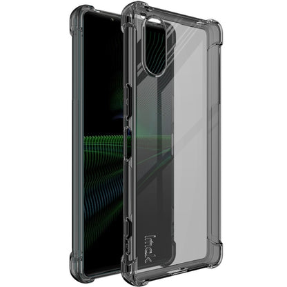 For Sony Xperia 5 V imak Shockproof Airbag TPU Phone Case(Transparent Black) by imak