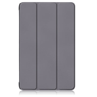 For Honor Pad X9 / X8 Pro 11.5 Custer Texture 3-Fold Holder Leather Smart Tablet Case(Grey) by bashfashion