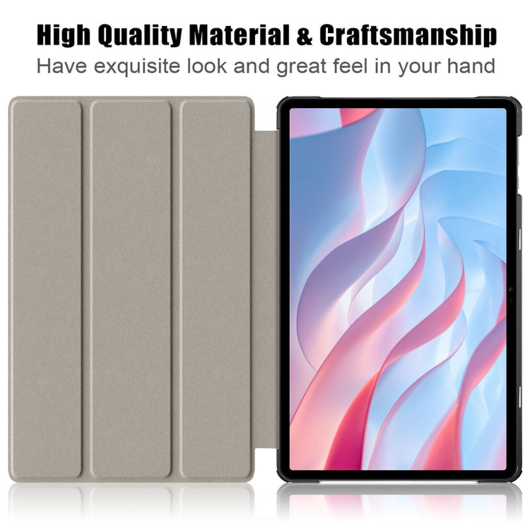For Honor Pad X9 / X8 Pro 11.5 Custer Texture 3-Fold Holder Leather Smart Tablet Case(Grey) by bashfashion