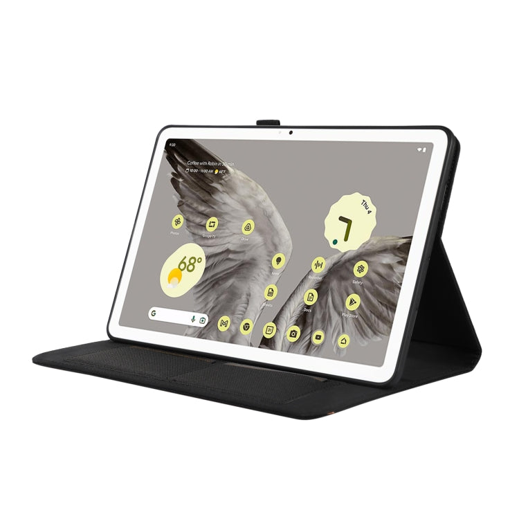 For Google Pixel Tablet Fabric Leather Tablet Case(Black) by bashfashion
