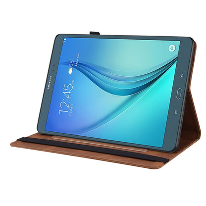 For Samsung Galaxy Tab A 9.7 T550 T555 Butterfly Flower Embossed Leather Tablet Case(Brown) by bashfashion