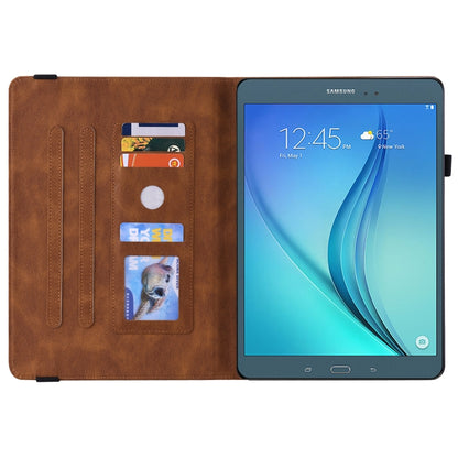 For Samsung Galaxy Tab A 9.7 T550 T555 Butterfly Flower Embossed Leather Tablet Case(Brown) by bashfashion