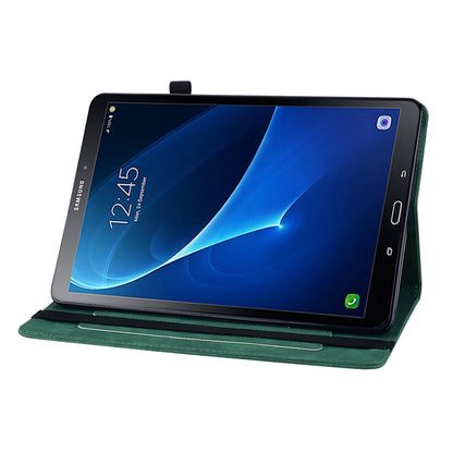 For Samsung Galaxy Tab A 10.1 2016/T580/T585 Skin Feel Solid Color Zipper Leather Tablet Case(Green) by bashfashion