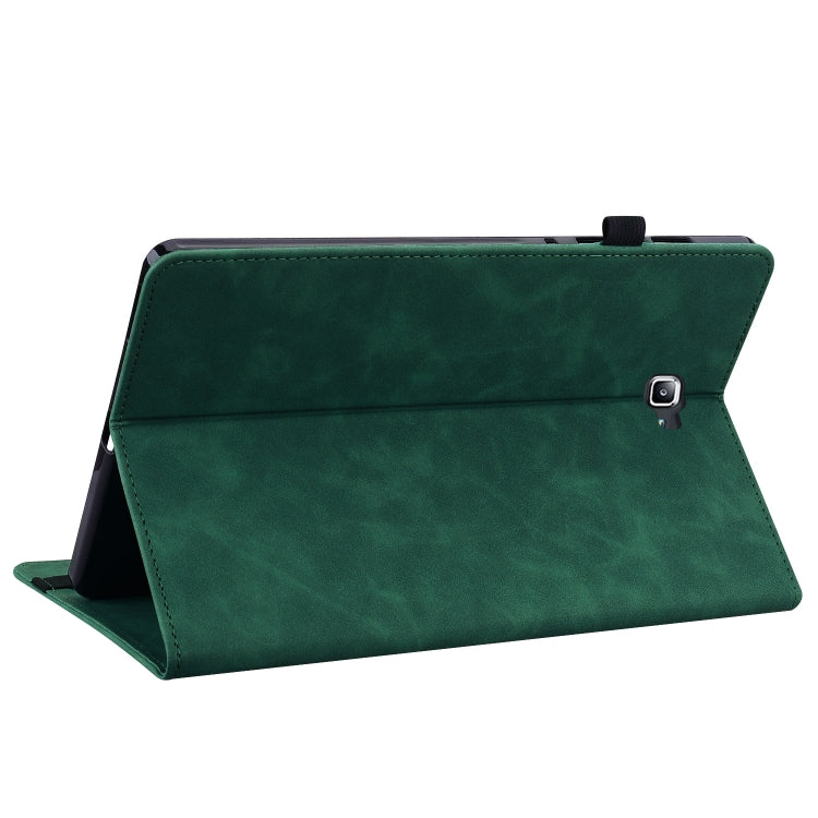 For Samsung Galaxy Tab A 10.1 2016/T580/T585 Skin Feel Solid Color Zipper Leather Tablet Case(Green) by bashfashion