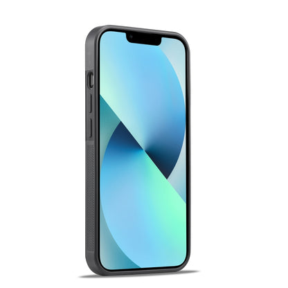 For iPhone 14 LC.IMEEKE 3 in 1 Carbon Fiber Texture Shockproof Phone Case(Black) by LC.IMEEKE