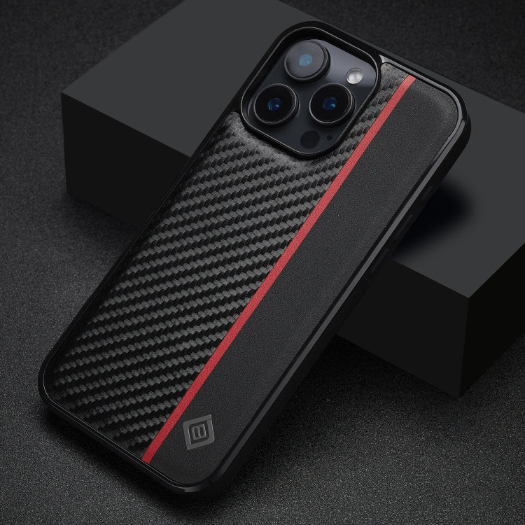For iPhone 16 Pro Max LC.IMEEKE 3 in 1 Carbon Fiber Texture Shockproof Phone Case(Black) by LC.IMEEKE