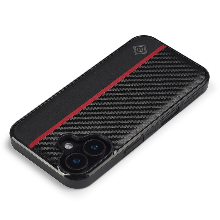 For iPhone 17 LC.IMEEKE 3 in 1 Carbon Fiber Texture Shockproof Phone Case(Black) by LC.IMEEKE
