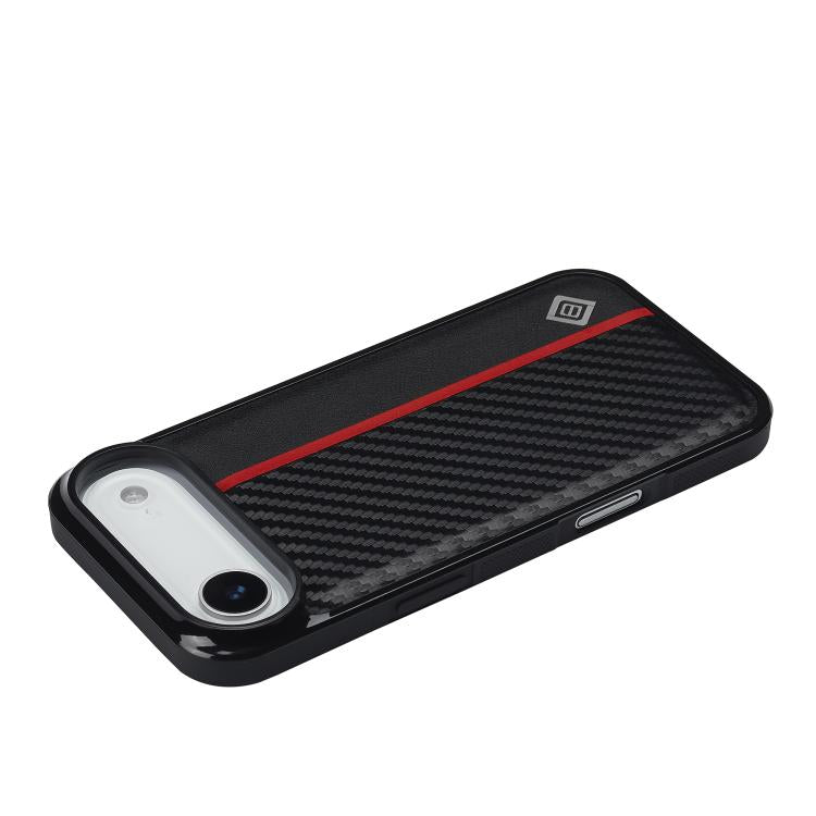 For iPhone Air LC.IMEEKE 3 in 1 Carbon Fiber Texture Shockproof Phone Case(Black) by LC.IMEEKE