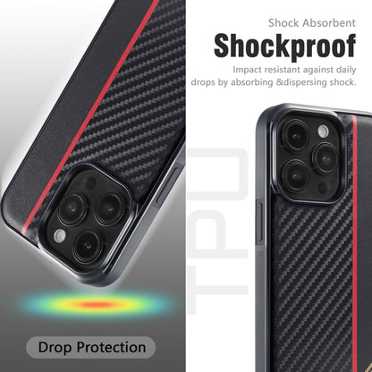 For iPhone 14 LC.IMEEKE 3 in 1 Carbon Fiber Texture Shockproof Phone Case(Black) by LC.IMEEKE