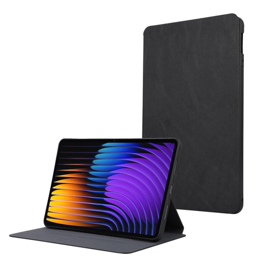 For Xiaomi Pad 7 / 7 Pro Simple Crazy Horse Leather Tablet Case(Black) by bashfashion