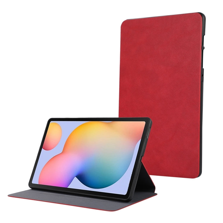 For Samsung Galaxy Tab S6 Lite P610 TPU Flip Tablet Protective Leather Case(Red) by bashfashion