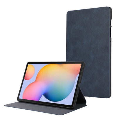 For Samsung Galaxy Tab S6 Lite P610 TPU Flip Tablet Protective Leather Case(Dark Blue) by bashfashion