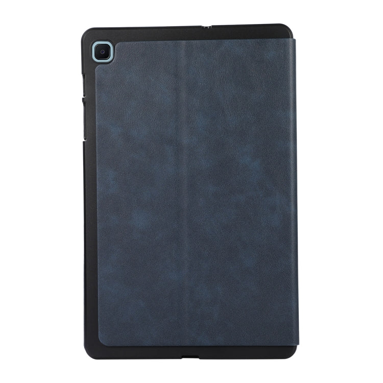 For Samsung Galaxy Tab S6 Lite P610 TPU Flip Tablet Protective Leather Case(Dark Blue) by bashfashion