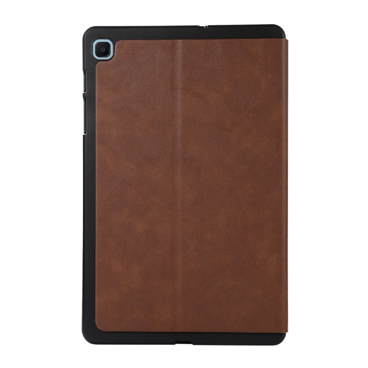 For Samsung Galaxy Tab S6 Lite P610 TPU Flip Tablet Protective Leather Case(Brown) by bashfashion