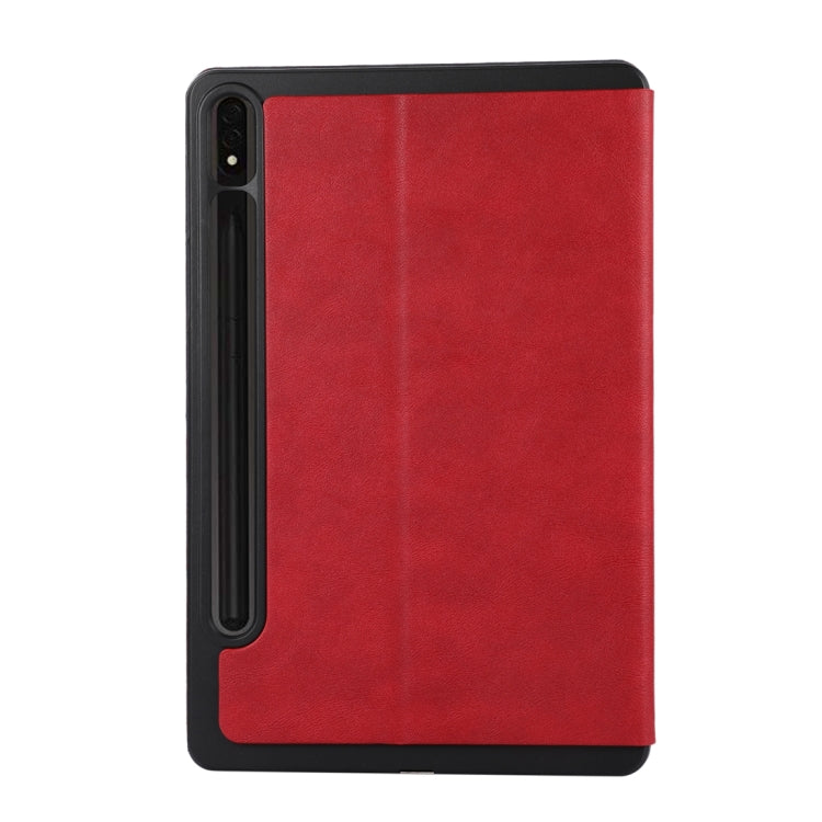 For Samsung Galaxy Tab S10 FE / S9 FE / S9 TPU Flip Tablet Protective Leather Case(Red) by bashfashion
