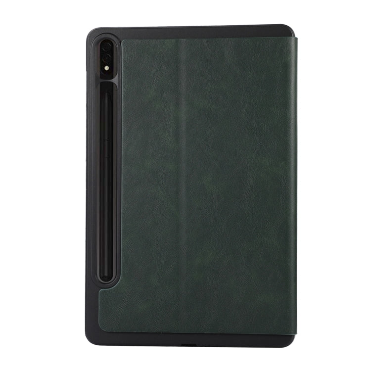 For Samsung Galaxy Tab S10 FE / S9 FE / S9 TPU Flip Tablet Protective Leather Case(Green) by bashfashion