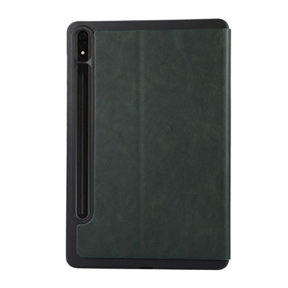 For Samsung Galaxy Tab S10 FE / S9 FE / S9 TPU Flip Tablet Protective Leather Case(Green) by bashfashion