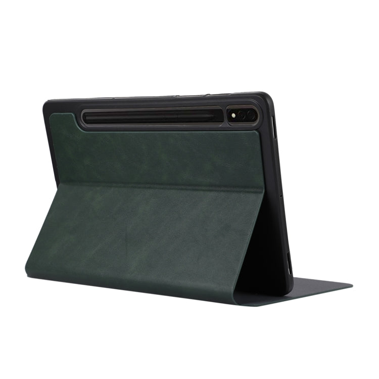 For Samsung Galaxy Tab S10 FE / S9 FE / S9 TPU Flip Tablet Protective Leather Case(Green) by bashfashion