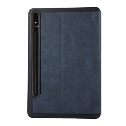 For Samsung Galaxy Tab S10 FE / S9 FE / S9 TPU Flip Tablet Protective Leather Case(Dark Blue) by bashfashion