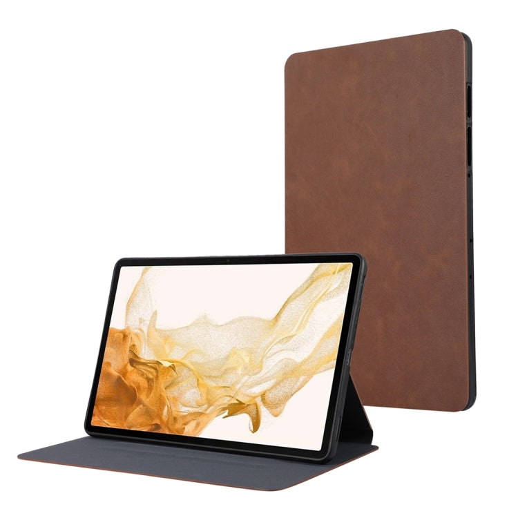 For Samsung Galaxy Tab S10 FE / S9 FE / S9 TPU Flip Tablet Protective Leather Case(Brown) by bashfashion