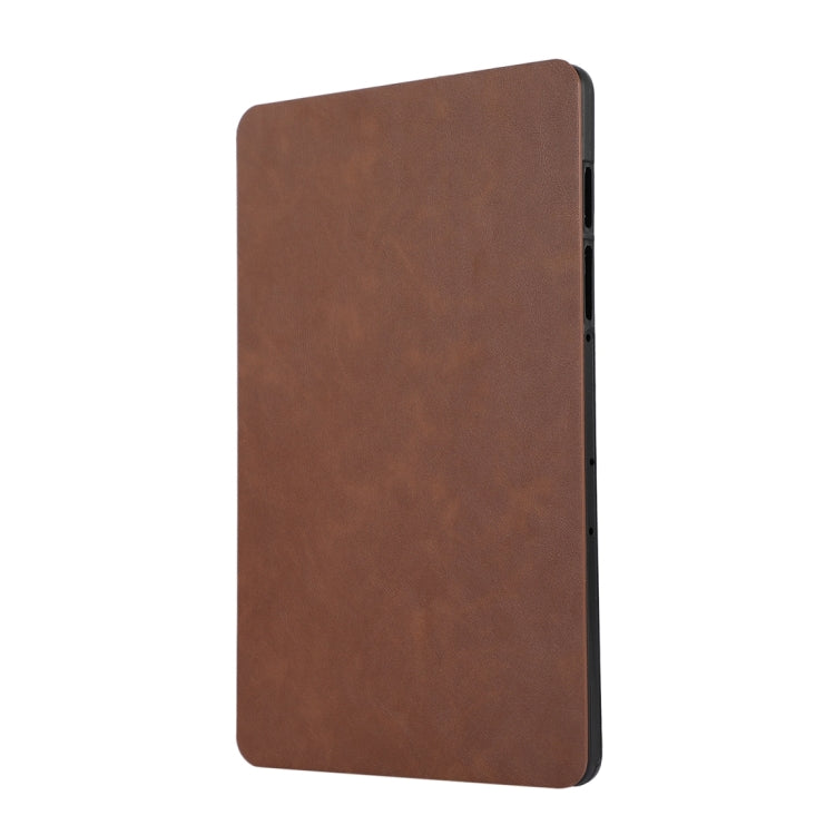 For Samsung Galaxy Tab S10 FE / S9 FE / S9 TPU Flip Tablet Protective Leather Case(Brown) by bashfashion