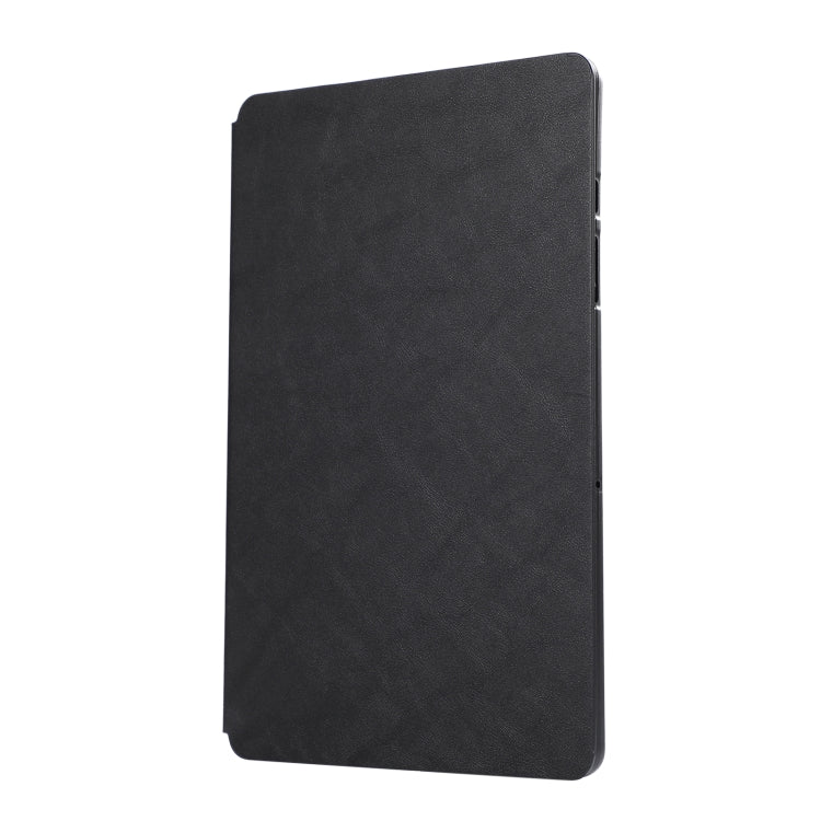 For Samsung Galaxy Tab A9+ TPU Flip Tablet Protective Leather Case(Black) by bashfashion