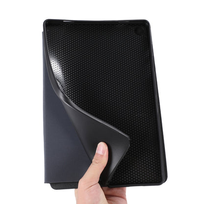 For Samsung Galaxy Tab A9+ TPU Flip Tablet Protective Leather Case(Black) by bashfashion