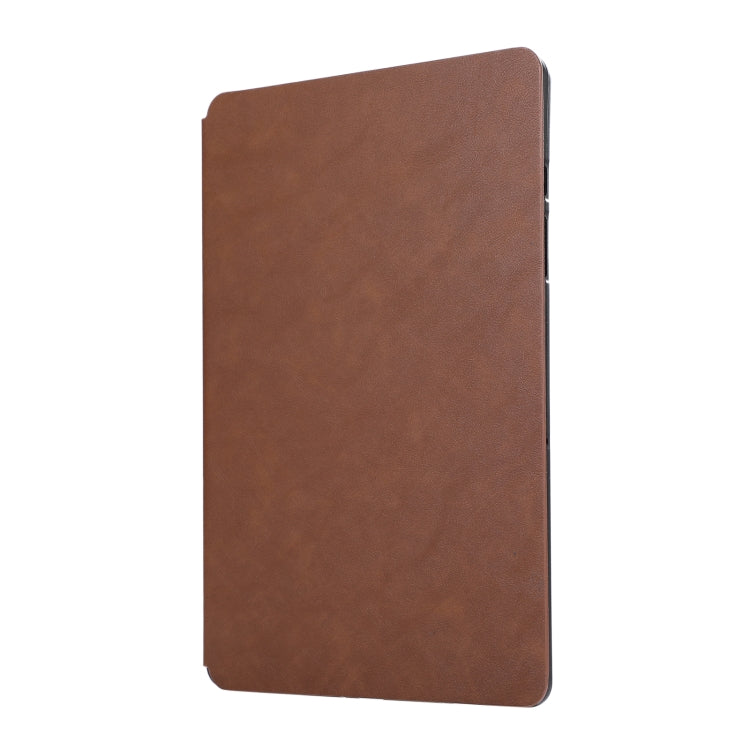 For Samsung Galaxy Tab A9+ TPU Flip Tablet Protective Leather Case(Brown) by bashfashion