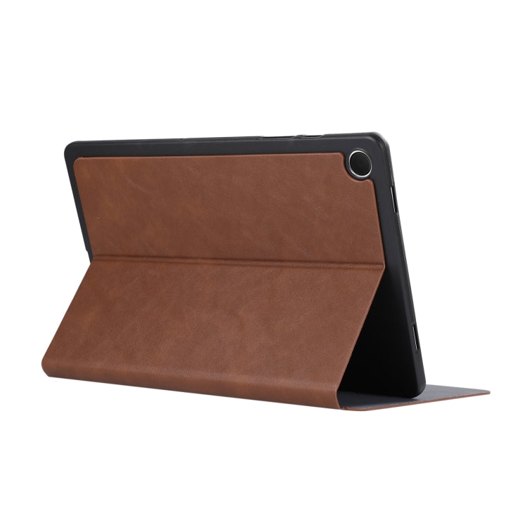 For Samsung Galaxy Tab A9+ TPU Flip Tablet Protective Leather Case(Brown) by bashfashion