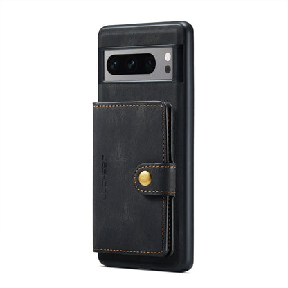 For Google Pixel 8 Pro JEEHOOD Retro Magnetic Detachable Wallet Phone Case(Black) by JEEHOOD