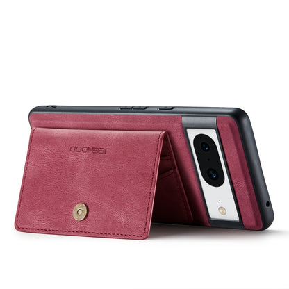For Google Pixel 8 JEEHOOD Retro Magnetic Detachable Wallet Phone Case(Red) by JEEHOOD
