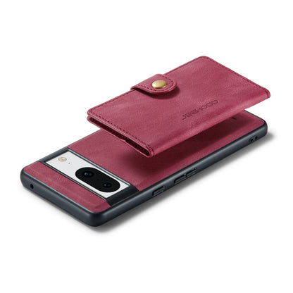 For Google Pixel 8 JEEHOOD Retro Magnetic Detachable Wallet Phone Case(Red) by JEEHOOD