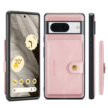 For Google Pixel 8 JEEHOOD Retro Magnetic Detachable Wallet Phone Case(Pink) by JEEHOOD