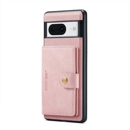 For Google Pixel 8 JEEHOOD Retro Magnetic Detachable Wallet Phone Case(Pink) by JEEHOOD