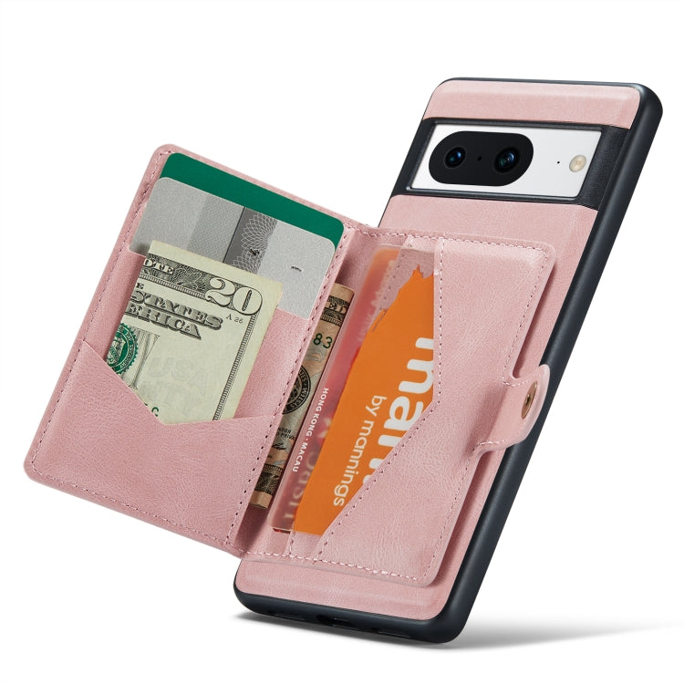 For Google Pixel 8 JEEHOOD Retro Magnetic Detachable Wallet Phone Case(Pink) by JEEHOOD