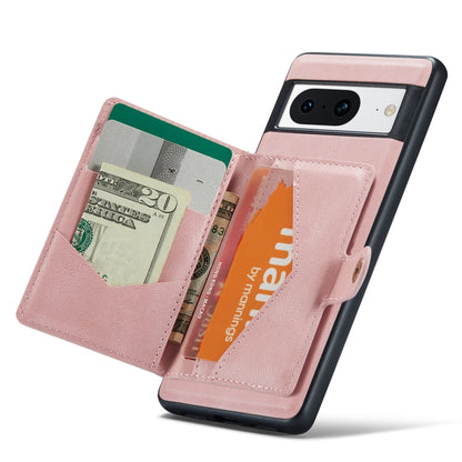 For Google Pixel 8 JEEHOOD Retro Magnetic Detachable Wallet Phone Case(Pink) by JEEHOOD