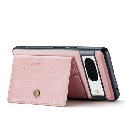 For Google Pixel 8 JEEHOOD Retro Magnetic Detachable Wallet Phone Case(Pink) by JEEHOOD