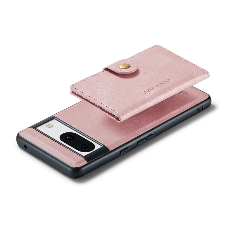For Google Pixel 8 JEEHOOD Retro Magnetic Detachable Wallet Phone Case(Pink) by JEEHOOD