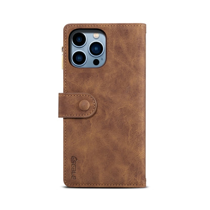 For iPhone 15 Pro Max ESEBLE Retro Frosted RFID Flip Leather Phone Case(Brown) by ESEBLE