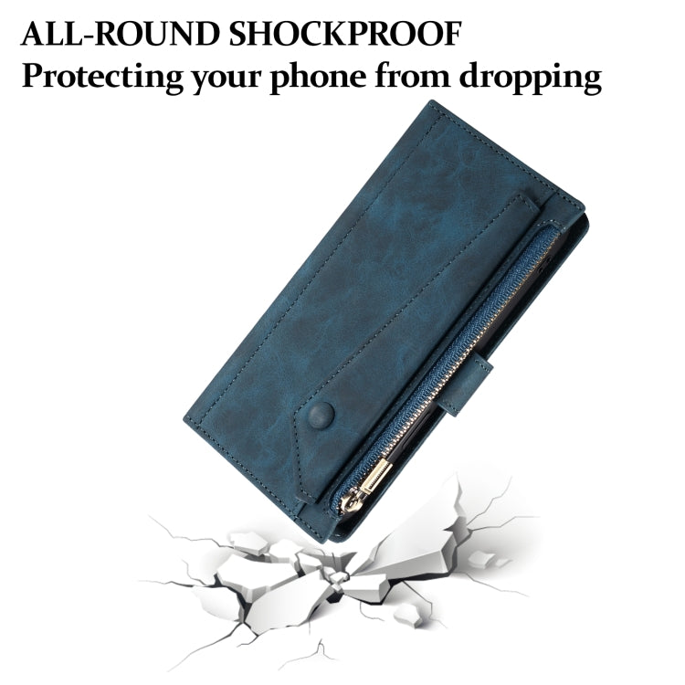 For iPhone 15 Pro Max ESEBLE Retro Frosted RFID Flip Leather Phone Case(Dark Green) by ESEBLE