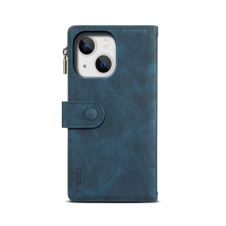 For iPhone 15 Plus ESEBLE Retro Frosted RFID Flip Leather Phone Case(Dark Green) by ESEBLE