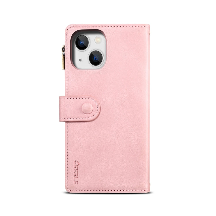For iPhone 15 ESEBLE Retro Frosted RFID Flip Leather Phone Case(Rose Gold) by ESEBLE