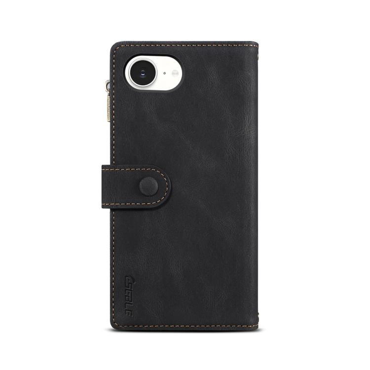 For iPhone 16e ESEBLE Retro Frosted RFID Flip Leather Phone Case(Black) by ESEBLE