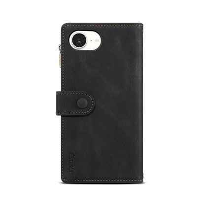 For iPhone 16e ESEBLE Retro Frosted RFID Flip Leather Phone Case(Black) by ESEBLE