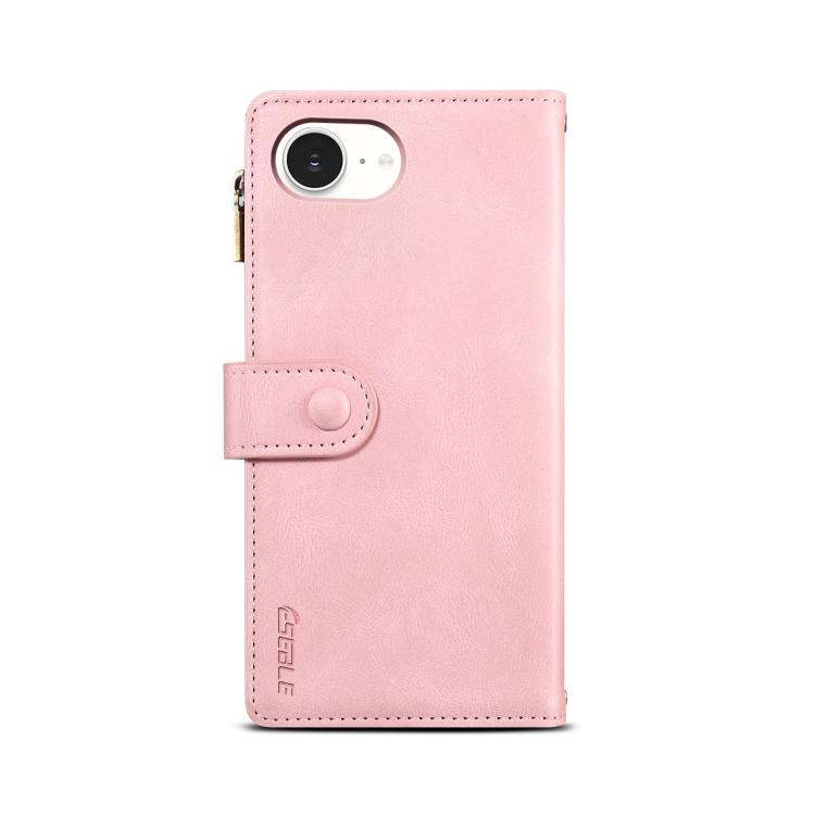 For iPhone 16e ESEBLE Retro Frosted RFID Flip Leather Phone Case(Rose Gold) by ESEBLE