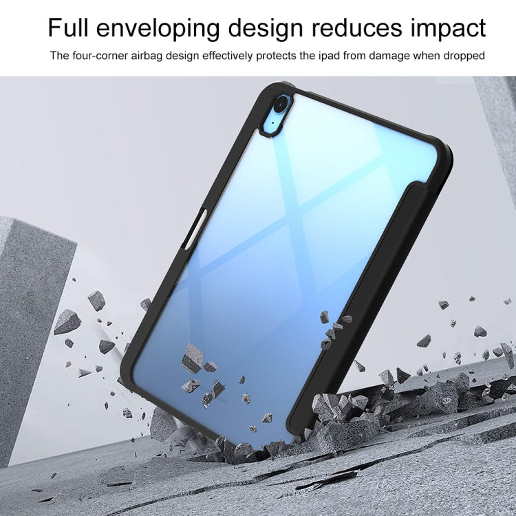 For iPad 2025 / 2022 3-Fold Holder Armor Smart Leather Tablet Case(Black) by bashfashion