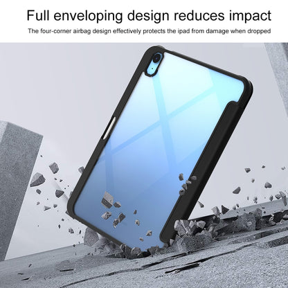 For iPad 2025 / 2022 3-Fold Holder Armor Smart Leather Tablet Case(Black) by bashfashion